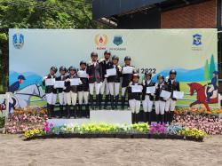 Tim Dressage U21 Jabar dan Banten Sabet Emas dan Perak Hari Pertama Kejurnas Equestrian 2022