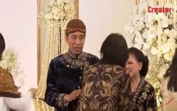 Jokowi Tepuk Bahu Tamu Berambut Gondrong di Resepsi Kaesang dan Erina, Ternyata Ian Antono God Bless