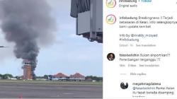 Asap Hitam Membubung Tinggi Dekat Bandara Ngurah Rai Viral di Medsos