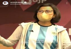 Momen Sri Mulyani Pakai Baju Lionel Messi usai Argentina Juara Piala Dunia 2022