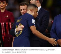 Usai Dikalahkan Argentina di Final Piala Dunia 2022, Presiden Prancis Hibur Kylian Mbappe