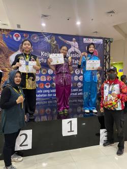 Atlet Wushu Way Kanan Raih 2 Emas dan 1 Perak di Kejurnas, Ketua KONI Way Kanan Beri Ucapan Selamat