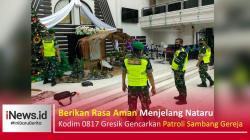 Berikan Rasa Aman Menjelang Nataru, Kodim 0817 Gresik Gencarkan Patroli Sambang Gereja