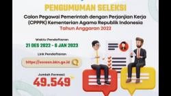 Kemenag Buka Seleksi Penerimaan 49.549 Formasi Calon PPPK, Ini Kualifikasi dan Persyaratannya