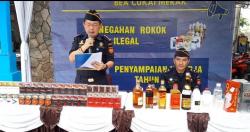 Sebanyak 40 juta lebih Batang Rokok ilegal Diamankan Beacukai Merak Selama Tahun 2022