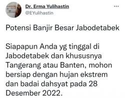 BRIN Prediksi Hujan Badai Landa Jabodetabek, BMKG Membantah