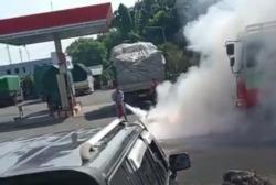 Usai Isi BBM, Sebuah Motor Terbakar di SPBU Karanganyar Probolinggo