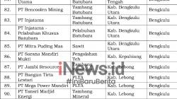 4 Perusahaan Raport Merah Pengelolaan Lingkungan Hidup, Kabid PPKL DLH Lebong: Pengawasan Bukan Kami