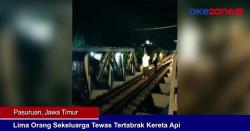 Diduga Tidak Mengetahui Kereta Api Lewat,  Satu Keluarga Tewas Tertabrak