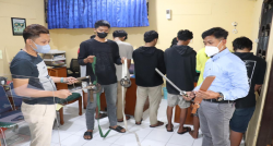 Satreskrim Polres Sragen Menangkap 5 Pemuda Pelaku Tawuran Bersenjata Tajam