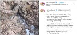 Viral! Muncul Mata Air di Dekat Makam Eril, Ini Kata Ridwan Kamil