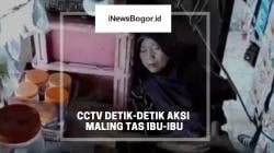 CCTV Detik-Detik Aksi Maling Tas Ibu-Ibu