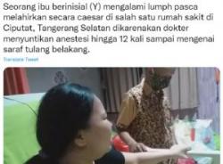 Pasca Disuntik Anestesi untuk Operasi Caesar, Wanita Ini Alami Kelumpuhan