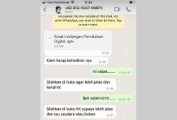 Awas! Modus Bobol Rekening Bank Pakai Link Undangan Nikah Digital di WhatsApp