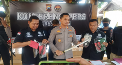 Satreskrim Polres Sragen Amankan 5 Remaja Komplotan Tawuran Bersenjata Tajam