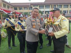 Mantap, Satpam Binaan Polres Purwakarta Juara Lomba Driil Borgol dan Tongkat Tingkat Polda Jabar