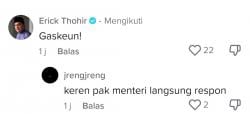 Diajak Bikin FIlm Anak Kecil, Erick Thohir Langsung Respon Permintaan Komika Mongol