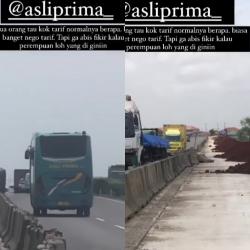 Heboh! Penumpang Bus Asli Prima Diturunkan di Jalan Tol, Begini Komentar Warganet