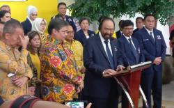 Keringatan, Surya Paloh Jawab Kenapa ke Golkar Duluan Dibanding PKS-Demokrat: Ada Romantisme