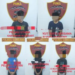 Polres Sumbawa Menangkap 5 Terduga Pelaku Pembobol Alfamart