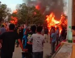 Salah Satu Rumah Di Desa Banjar 1, Kota Pinang Ludes Di Lalap Si Jago Merah.