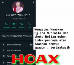 Waspada Penipuan, Ada Akun WhatsApp Palsu Mengatasnamakan Istri Bupati Pangandaran