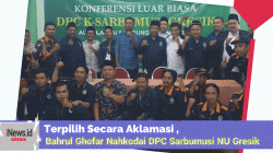 Terpilih Secara Aklamasi, Bahrul Ghofar Nahkodai DPC Sarbumusi NU Gresik