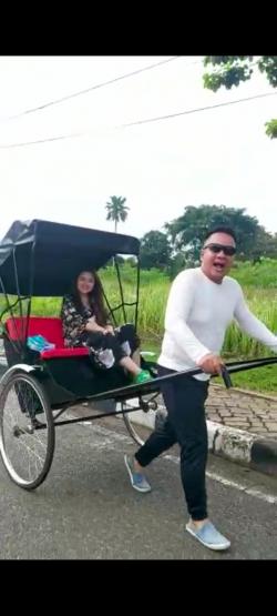 Menarik Becak Rickshaw Cara AKBP Boy Siregar Jaga Kebugaran Tubuh dan Harmonisasi Keluarga