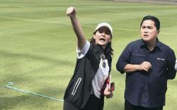 Ketum PSSI Erick Thohir Cek Kesiapan Stadion GSJ Palembang Jelang Piala Dunia U-20