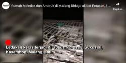 1 Orang Tewas Akibat Rumah Meledak dan Ambruk di Malang