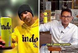 Sandiaga Uno Coba Kopi Indonesia Buatan Rapper Amerika Serikat Snoop Dogg