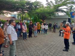 Kurangi Kepanikan saat Gempa, BPBD Gelar Simulasi di Kantor Cabang BRI Mamuju