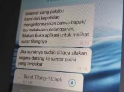 Waspada! Surat Tilang Lewat WhatsApp Marak, Pakar Siber Sebut Modus Penipuan