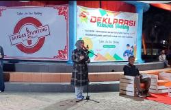 Relawan Stunting Gelar Deklarasi dan Talk Show, Ketua DPRD Sulbar Berikan Apresiasi