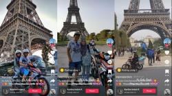 Dahsyat! Viral Pasutri Keliling Dunia Naik Motor Bebek, dari Malaysia hingga Menara Eiffel