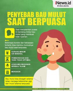 Kebiasaan Ini Jadi Penyebab Bau Mulut Saat Jalankan Puasa, Cek Info Grafisnya