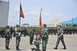 Panglima TNI Yudo Margono Lepas 850 Satgas Pamtas RI dari Palembang ke Papua