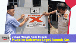 Muspika Kebomas Segel Rumah Kos untuk Ajang Mesum