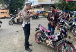 Polisi di Pidie Jaya Amankan 7 Pengguna Sepeda Motor Berknalpot Brong