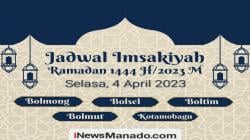 Jadwal Imsakiyah Hari Ini Untuk Wilayah Bolmong Raya, Selasa 4 April 2023