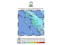 Gempa Bumi Tektonik dengan Kekuatan M:6,4 Mengguncang Padangsidempuan Tapanuli Selatan