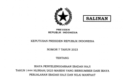 Pemerintah Terbitkan Keppres Biaya Penyelenggaraan Ibadah Haji 1444 H