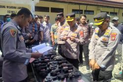 Jelang Ops Ketupat Krakatau 2023, Puluhan Senpi dan Randis Polisi di Lamsel Diperiksa