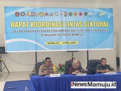 Polresta Mamuju Gelar Rakor Lintas Sektor Pengamanan Idul Fitri 1444 H