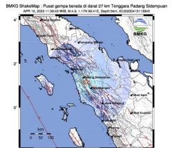 Gempa Bumi M4.9 di Padangsidempuan Disebabkan Sesar Sumatera Pada Segmen Toru