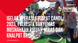 Video Polresta Banyumas Musnahkan Ribuan Miras dan Knalpot Brong