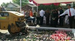 Polres Pangandaran Musnahkan Barang Bukti Hasil Sitaan Selama Ramadhan