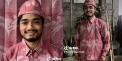 Ngakak! Pria Ini Buat Baju Lebaran Pakai Kain Gorden Motif Bangau Merah Legend