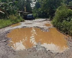 Rusak Parah! Puluhan Tahun Tidak Diperbaiki, Warga Lebak Keluhkan Jalan Jembatan Kayu-Wanasalam