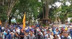 May Day 2023, Ratusan Buruh Padati Taman Sari Kota Pangkalpinang 